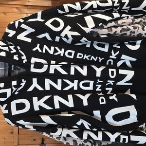 DKNY Black and White Logo Hoodie